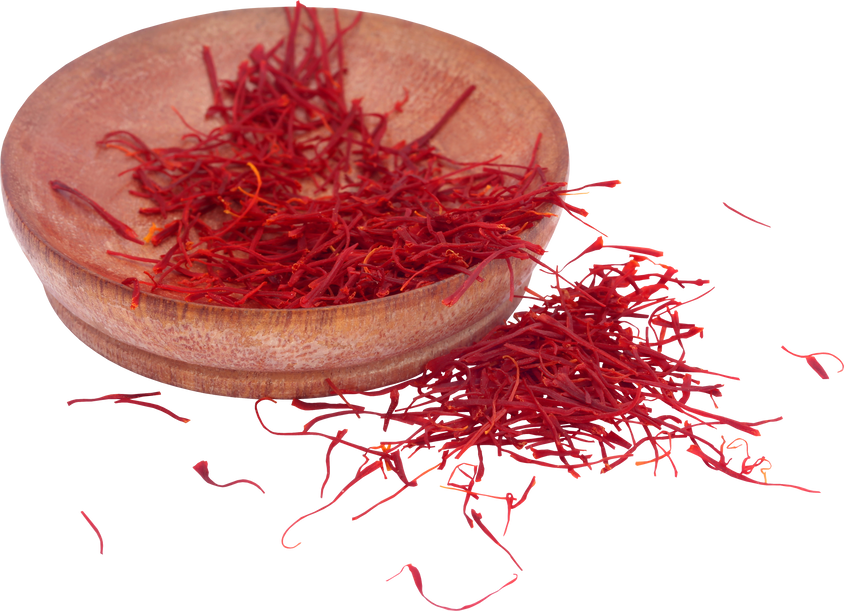 Saffron in a Wooden Bowl